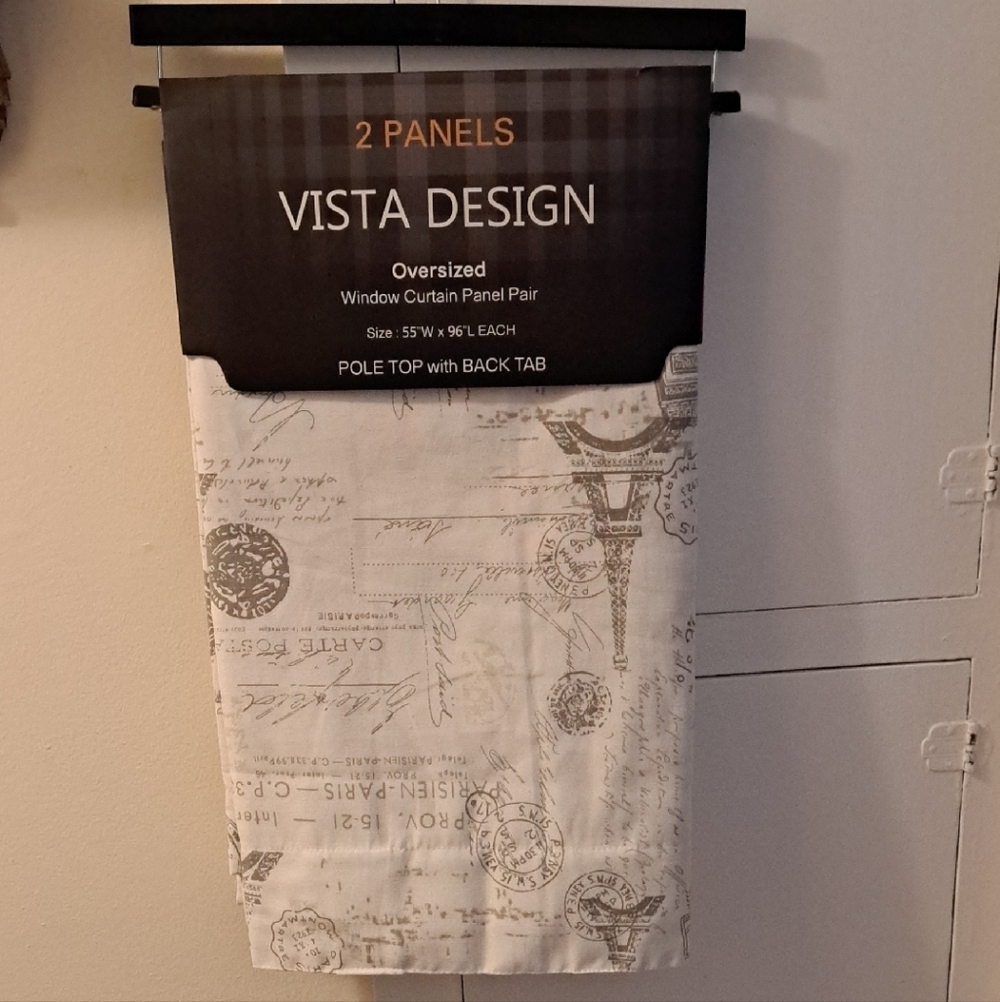 VISTA DESIGN Oversized Window Curtain Panel Pair 55" x 96"